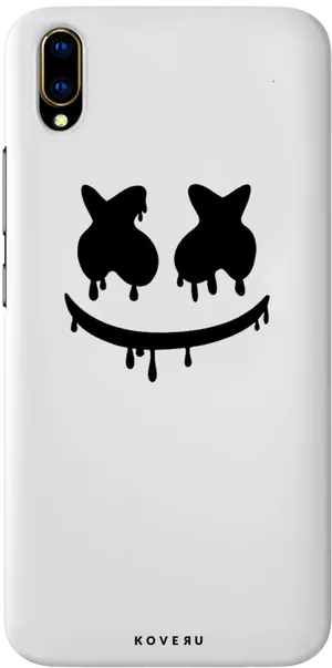 Marshmello Smile Phone Case Design PNG image