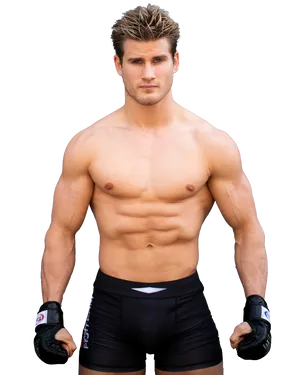 Martial Arts Fighter Portrait PNG image