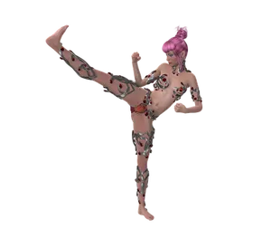 Martial_ Arts_ Pose_ Female_ Fighter