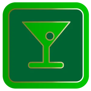 Martini Glass Icon Green
