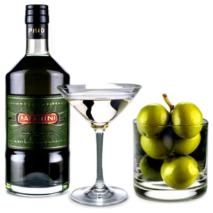 Martini With Olive PNG 05242024