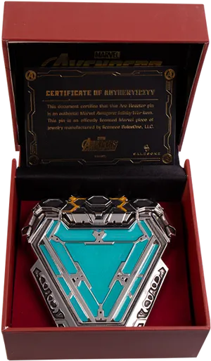 Marvel Arc Reactor Pin Collectible PNG image