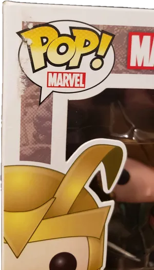 Marvel Loki Funko Pop Box Detail PNG