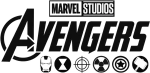 Marvel Studios Avengers Logoand Icons PNG image