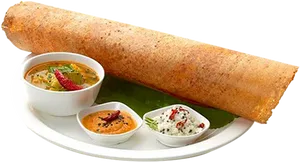 Masala Dosawith Chutneys