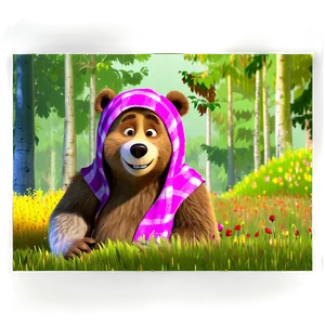 Masha And Bear Storybook Home PNG 06272024 PNG
