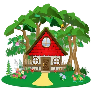 Masha's Forest House Scene PNG Hje66 PNG