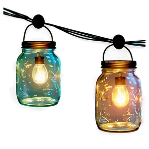 Mason Jar String Lights PNG 05252024 PNG