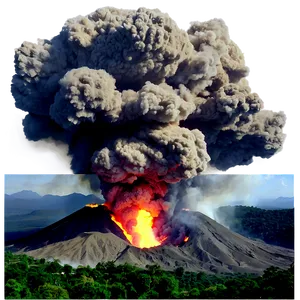 Massive Volcano Eruption Png Rqq1 PNG image