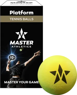 Master Athletics Platform Tennis Balls Packaging PNG image