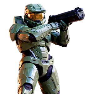 Master Chief Action Pose PNG 43