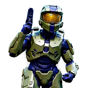 Master Chief Halo Action Pose PNG 10 PNG