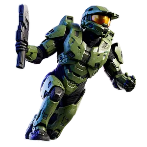 Master Chief Halo Action Pose PNG 17 PNG