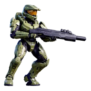 Master Chief Halo Action Pose PNG Knn29 PNG