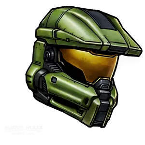 Master Chief Helmet Fan Art PNG Yit45 PNG