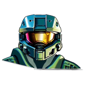 Master Chief Helmet Futuristic PNG 6