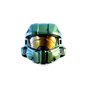 Master Chief Helmet Metallic PNG Rwn