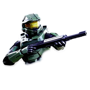 Master Chief In Battle Halo PNG Uxl