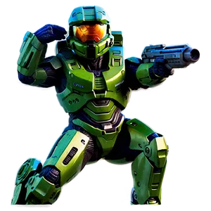 Master Chief In Battle Png Jqy PNG image