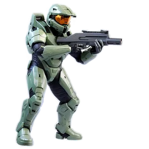 Master Chief In Halo Landscape PNG Edi