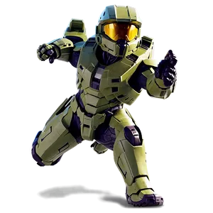 Master Chief Jumping Action Png Mex PNG image