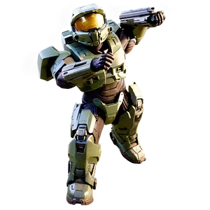 Master Chief Victory Pose PNG Jmu
