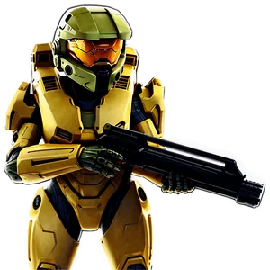 Master Chief With Battle Rifle Png Euw31 PNG image