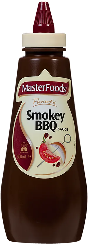 Master Foods Smokey B B Q Sauce Bottle PNG