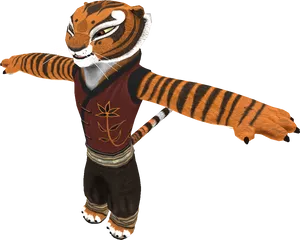 Master Tigress Kung Fu Panda PNG image