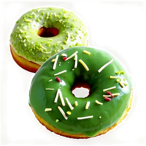 Matcha Green Tea Donut PNG 6