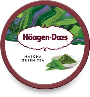 Matcha Green Tea Ice Cream Product Label PNG