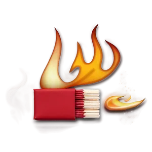 Matchbox Flame Art PNG 83
