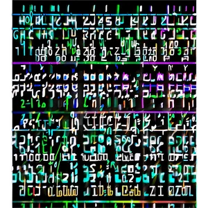 Matrix Code Digital Cipher PNG Eqc
