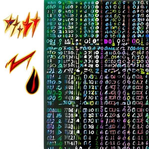 Matrix Code Information Overload PNG 27