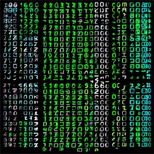 Matrix Code Virtual Landscape PNG Wyh