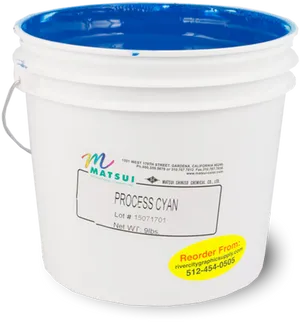 Matsui Process Cyan Plastic Bucket PNG image