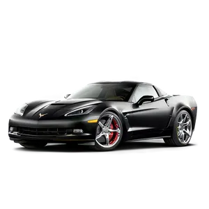 Matte Black Corvette PNG Ytt PNG