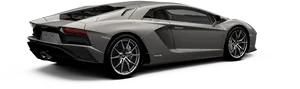 Matte Black Lamborghini Aventador Side View