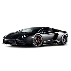 Matte Black Lamborghini PNG 05062024