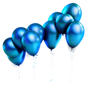 Matte Blue Balloons PNG 06122024