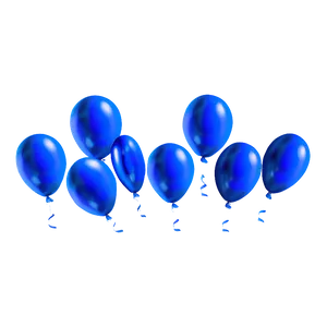 Matte Blue Balloons PNG 1