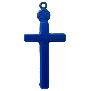 Matte Blue Cross PNG Amo