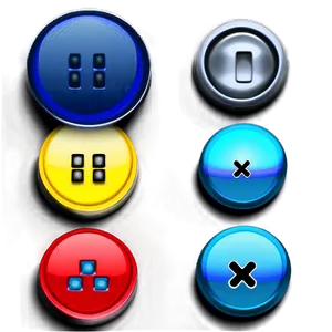 Matte Buttons Selection PNG 06262024 PNG