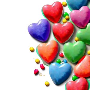 Matte Candy Hearts PNG 06212024 PNG