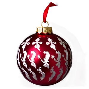 Matte Red Ornament PNG Jel14