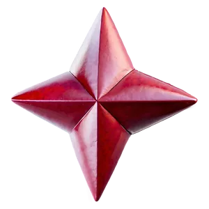 Matte Red Star PNG 05232024