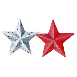 Matte Red Star PNG 34