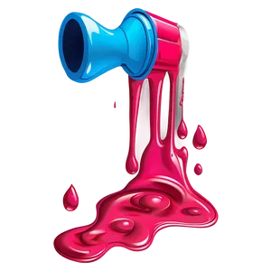 Matte Spray Paint Drip PNG 06282024