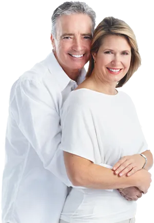 Mature Couple Embrace Smiling PNG image