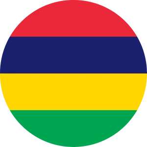 Mauritius Flag Circle PNG image